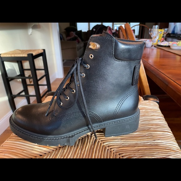 Coach Lorimer Leather Combat Boots - Never Worn - Picture 2 of 6